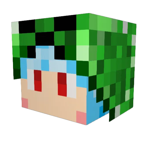 Hal_12 Minecraft avatar head, 3D render