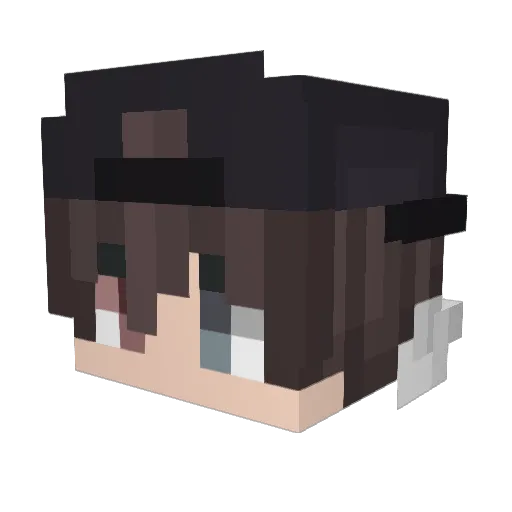 Halacher Minecraft avatar head, 3D render