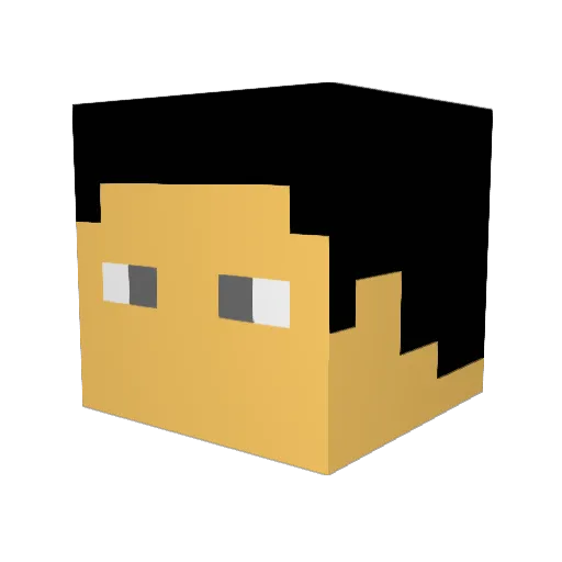 Halamyae Minecraft avatar head, 3D render