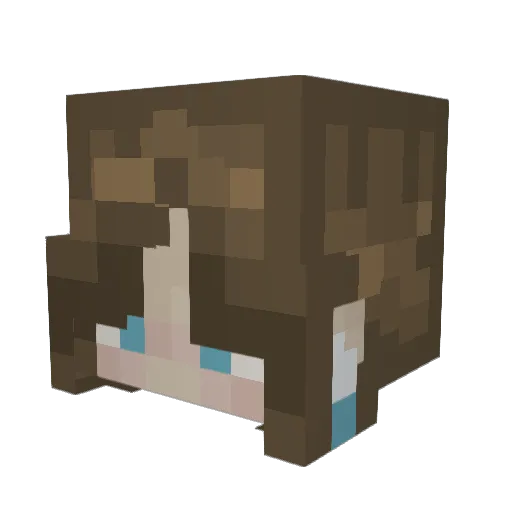 Halanias Minecraft avatar head, 3D render