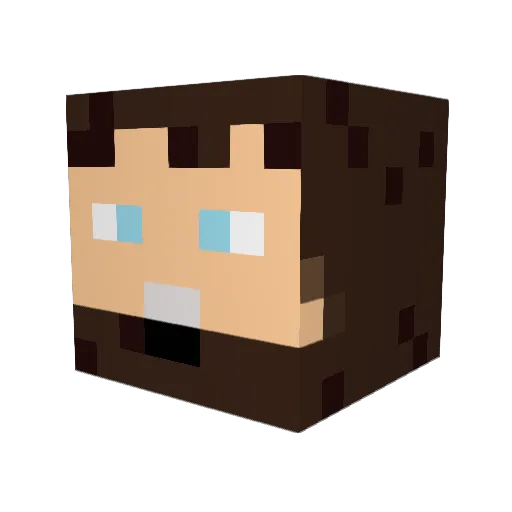 Halaster Minecraft avatar head, 3D render