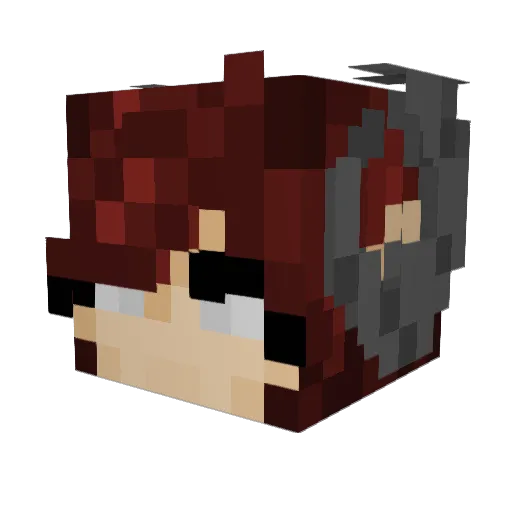 Halavail Minecraft avatar head, 3D render