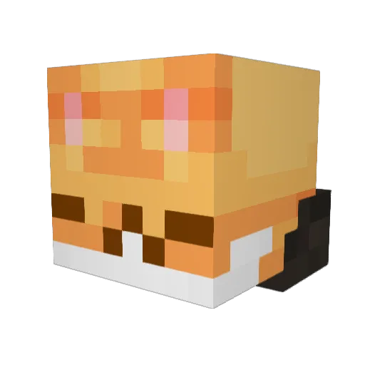 HalberdFeline Minecraft avatar head, 3D render