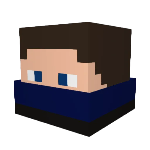 Halbrecht Minecraft avatar head, 3D render
