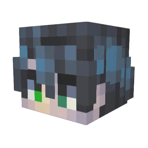 Halconit Minecraft avatar head, 3D render