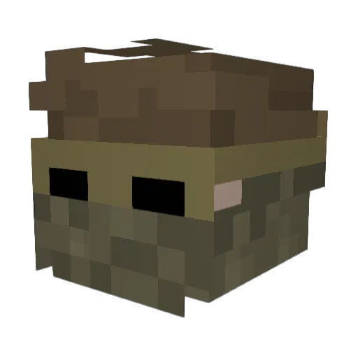 HalcyonGangZ Minecraft avatar head, 3D render