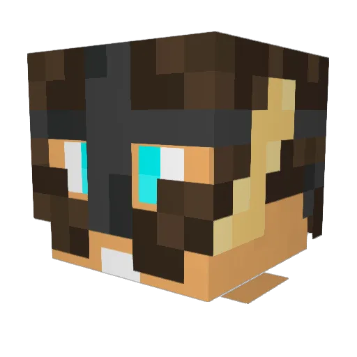 HaldanIV Minecraft avatar head, 3D render
