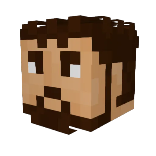 Haldir Minecraft avatar head, 3D render