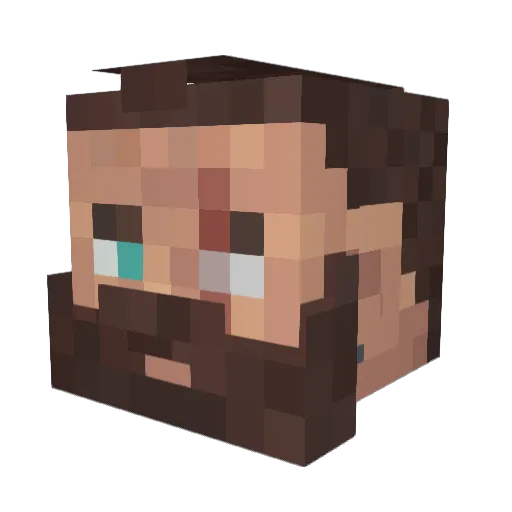 Haldrad Minecraft avatar head, 3D render