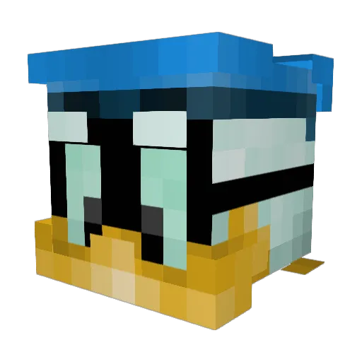 Haldrya Minecraft avatar head, 3D render