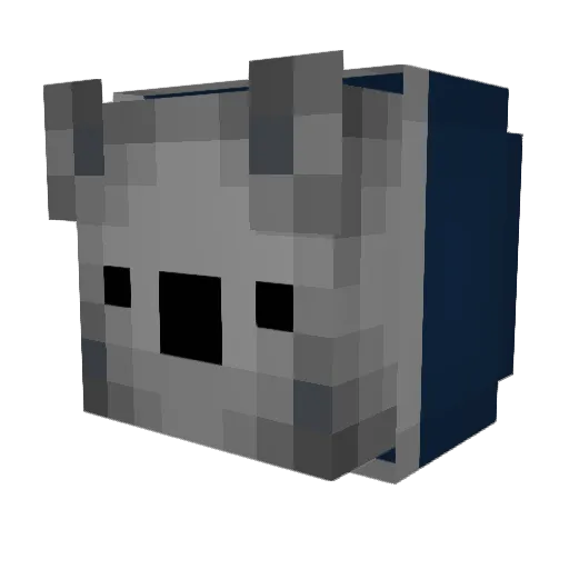 Halec Minecraft avatar head, 3D render