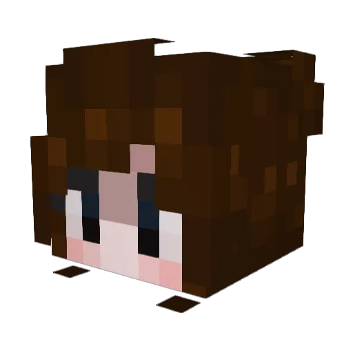 Haleelee Minecraft avatar head, 3D render
