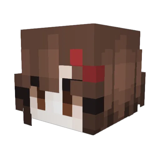 Halelush Minecraft avatar head, 3D render