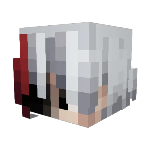 Halelushh Minecraft avatar head, 3D render
