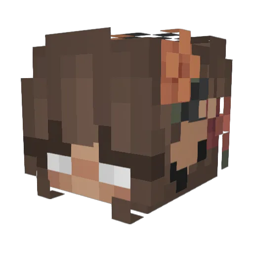 Halenix Minecraft avatar head, 3D render