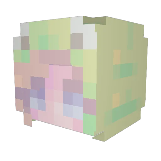 Halenko Minecraft avatar head, 3D render