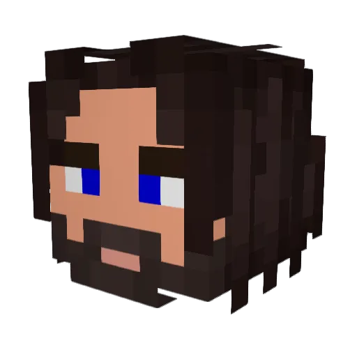 Halestormer Minecraft avatar head, 3D render