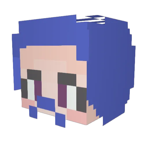 Haleu_ Minecraft avatar head, 3D render
