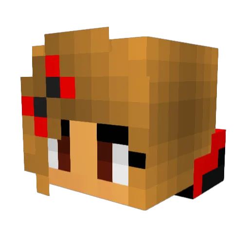 HaleyRoc Minecraft avatar head, 3D render