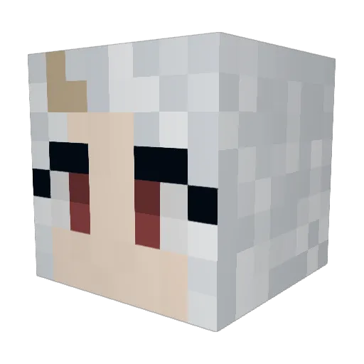 HaleyRose10 Minecraft avatar head, 3D render