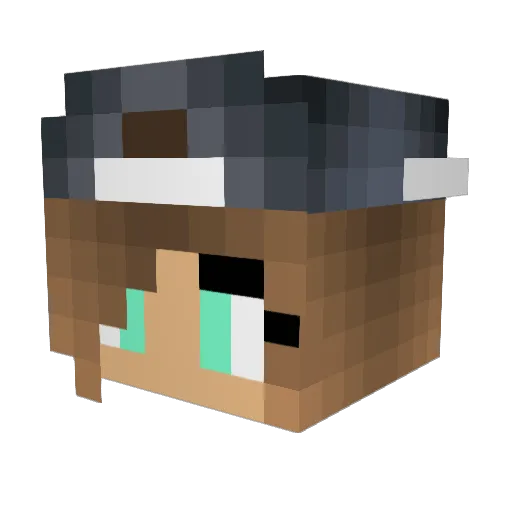 HaleyTheBoss Minecraft avatar head, 3D render