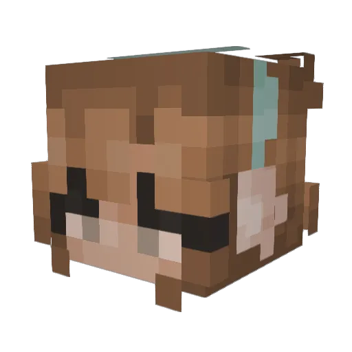 Haleyheree Minecraft avatar head, 3D render