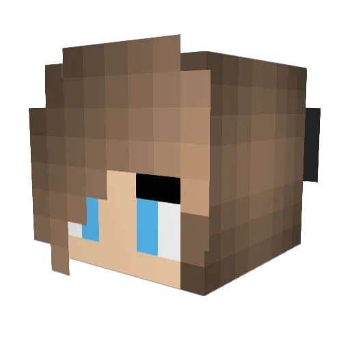 Haleyrenae Minecraft avatar head, 3D render