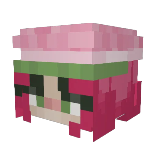 HalfAssGamers Minecraft avatar head, 3D render