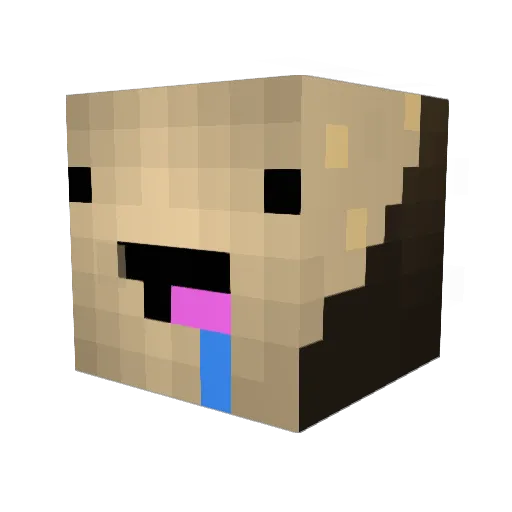 HalfBakedBread Minecraft avatar head, 3D render