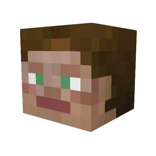 HalfCaffUndead Minecraft avatar head, 3D render