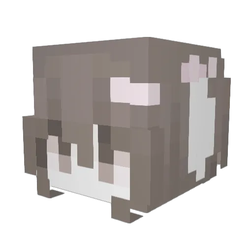 HalfGay Minecraft avatar head, 3D render