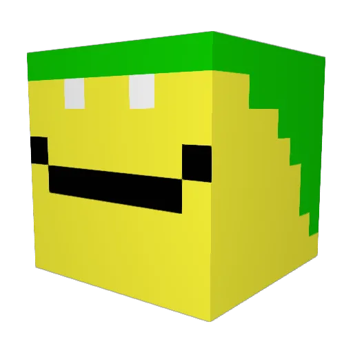 HalfKnightDrums Minecraft avatar head, 3D render