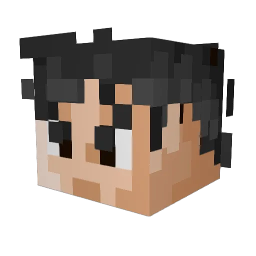 HalfNova Minecraft avatar head, 3D render