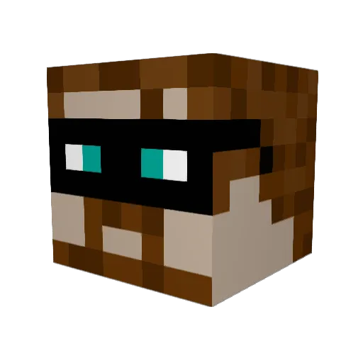 HalfPortal3 Minecraft avatar head, 3D render