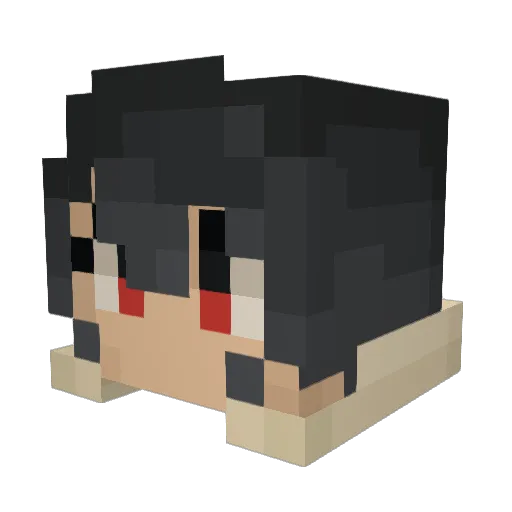 HalfRayMan Minecraft avatar head, 3D render