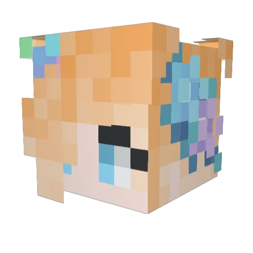 HalfShadowGQ Minecraft avatar head, 3D render