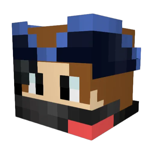 Minecraft-Avatar von HalfShaf: Kopf als 3D-Render