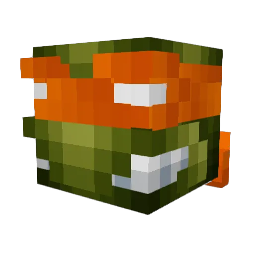 HalfShellz Minecraft avatar head, 3D render