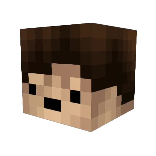 HalfTimeGod Minecraft avatar head, 3D render