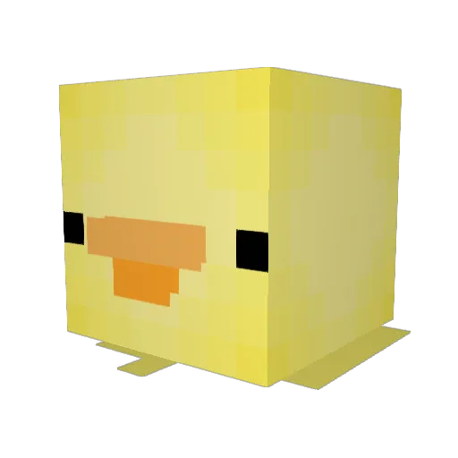 Half_Down Minecraft avatar head, 3D render