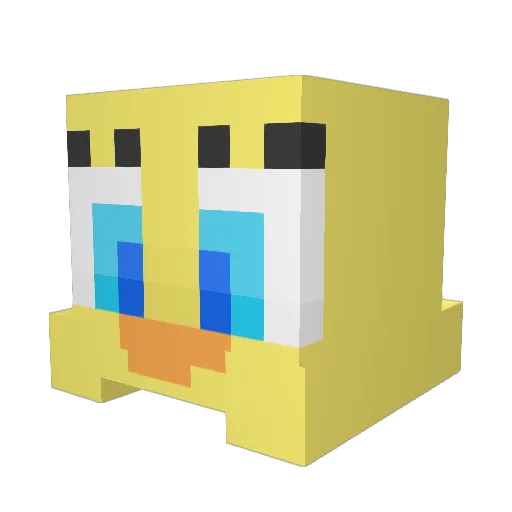 Halfcaf Minecraft avatar head, 3D render