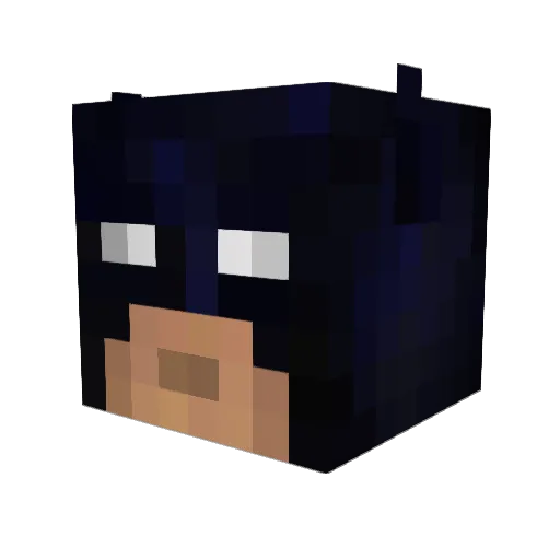 Halfie44 Minecraft avatar head, 3D render