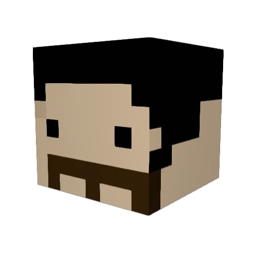 Halfwayline87 Minecraft avatar head, 3D render