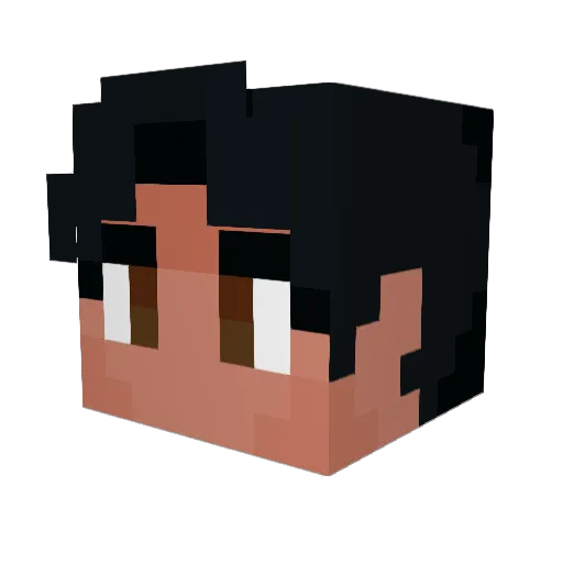 Halfwit_Goldfish Minecraft avatar head, 3D render