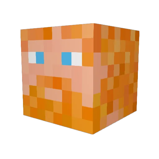 Halgdp Minecraft avatar head, 3D render