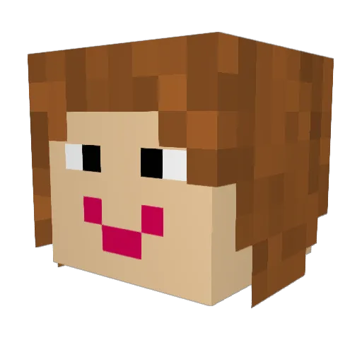 Halicen Minecraft avatar head, 3D render