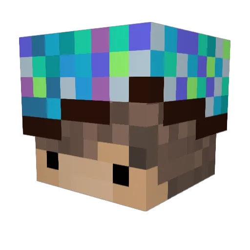 Haliii Minecraft avatar head, 3D render