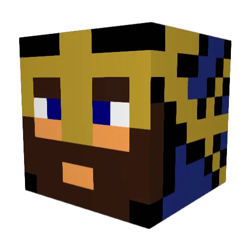 Halkanox Minecraft avatar head, 3D render