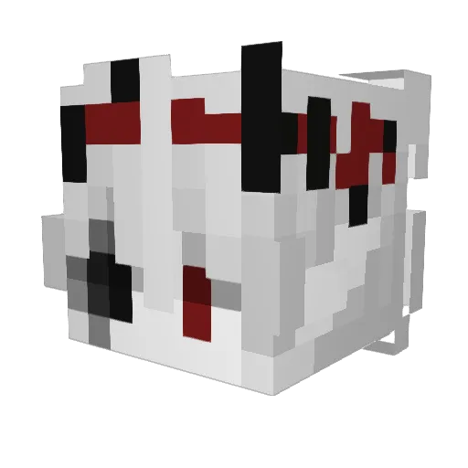 Hall0www Minecraft avatar head, 3D render