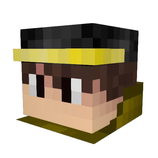 HallCrafton Minecraft avatar head, 3D render